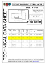 SFOS-06025-J Steel Open Flathead Square Rivetnut      *SPECIAL OFFER - WHILE STOCKS LAST*